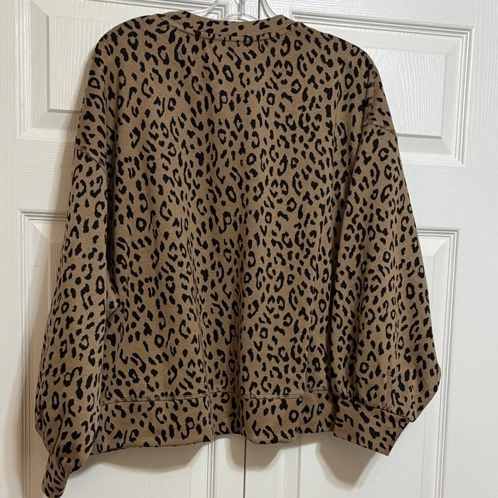 SSYS Brown Leopard Print Crewneck Sweatshirt WORN ONCE - Picture 8 of 11